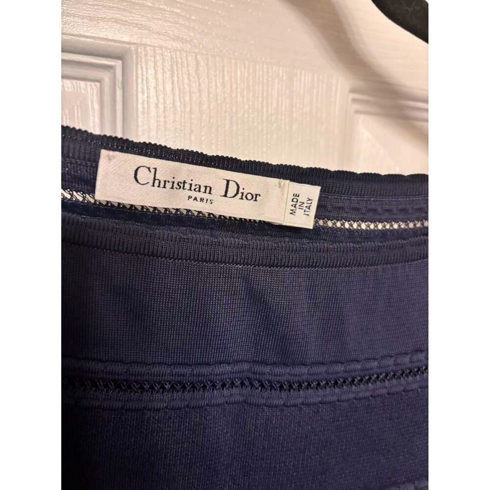 Christian Dior Bateau Neckline Knee-Length Dress Size: 10 - Picture 9 of 11